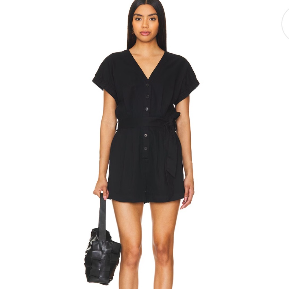 Steve Madden Maisie Romper in Black Beauty, M